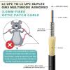 100 Meters Armored Fiber Patch Cable OM3, LC to LC Fiber Optic Cable Cord 10GB/Gigabit Multimode Jumper Duplex 50/125um, Multi Mode Outdoor OM3 LC Fiber 330 Foot view 2