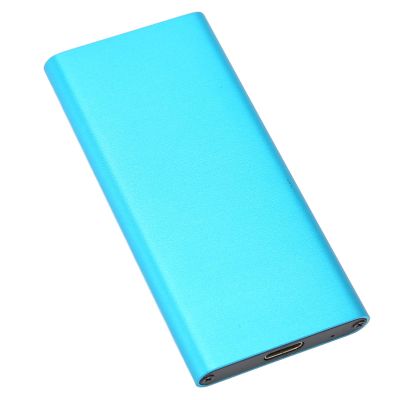 Vikye Type C to mSATA External Hard Drive Enclosure, High Speed Transmission, USB3.1 Gen2, Supports mSATA SSDs, Plug and Play, Hibernation Mode, Aluminum Alloy Housing (Blue)
