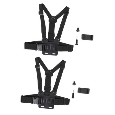 Uonlytech 2sets Adjustable Camera Chest Harness Strap for Sports Cameras Portable and Lightweight Design for Outdoor Photography Compatible and Similar Models