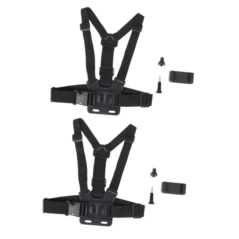 Uonlytech 2sets Adjustable Camera Chest Harness Strap for Sports Cameras Portable and Lightweight Design for Outdoor Photography Compatible and Similar Models