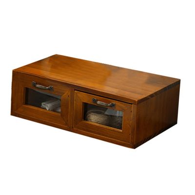 WOFASHPURET 1pc Type Storage Box Elevated Monitor Shelf Vintage Style Desktop Organizer for Home Office Acrylic Storage Box Two Drawers for Computer Accessories
