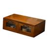 WOFASHPURET 1pc Type Storage Box Elevated Monitor Shelf Vintage Style Desktop Organizer for Home Office Acrylic Storage Box Two Drawers for Computer Accessories view 1