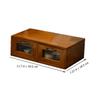 WOFASHPURET 1pc Type Storage Box Elevated Monitor Shelf Vintage Style Desktop Organizer for Home Office Acrylic Storage Box Two Drawers for Computer Accessories view 2