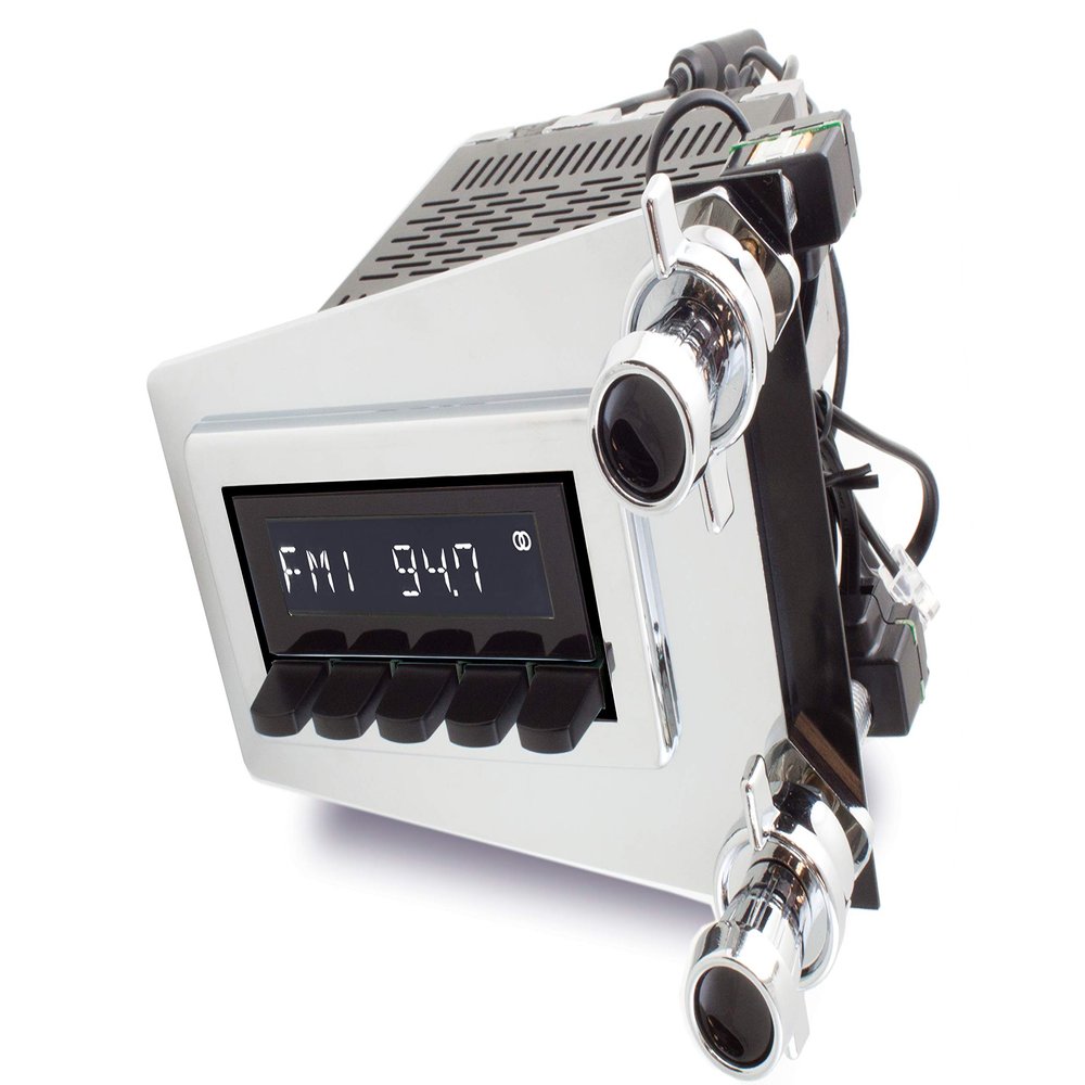 RetroRadio Compatible with 1963-67 Chevrolet Corvette Features Include Bluetooth, AUX, AM/FM LAB-M1-110-112-291-54P-71PC