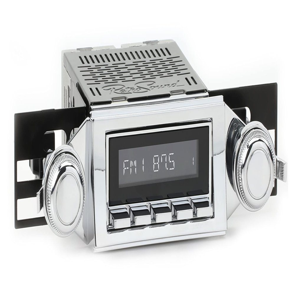 RetroRadio Compatible with 1966-67 Chevrolet Chevelle Features Include Bluetooth, AUX, AM/FM LAC-M1-114-03P-73PC