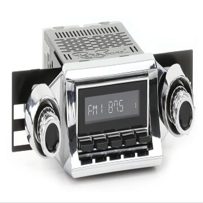 RetroRadio Compatible with 1957 Chevrolet Bel Air Features Include Bluetooth, AUX, AM/FM LACB-M1-104-252-51P-74PC