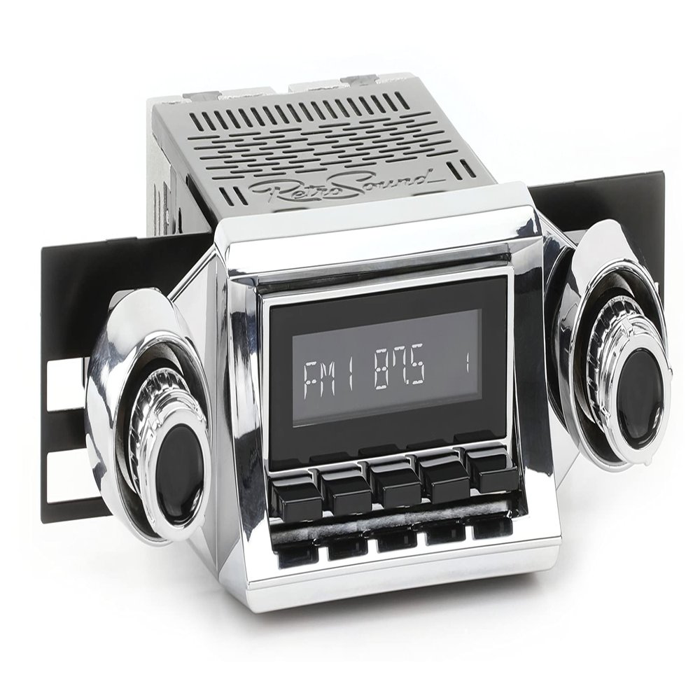 RetroRadio Compatible with 1957 Chevrolet Bel Air Features Include Bluetooth, AUX, AM/FM LACB-M1-104-252-51P-74PC