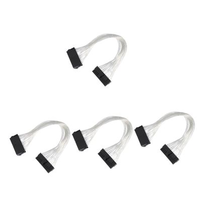 PartyKindom 4pcs Extension Power Cable Replacement ATX Power Extension Wire Motherboard Cable Kit Tinned Oxygen Wire