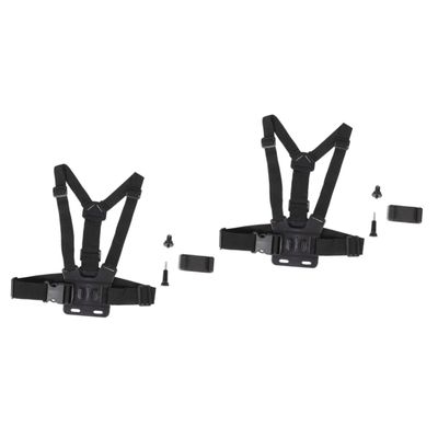 OSALADI 2sets Adjustable Camera Fixed Belt Chest Harness Camera Straps Running Vest Accessory for Outdoor Use