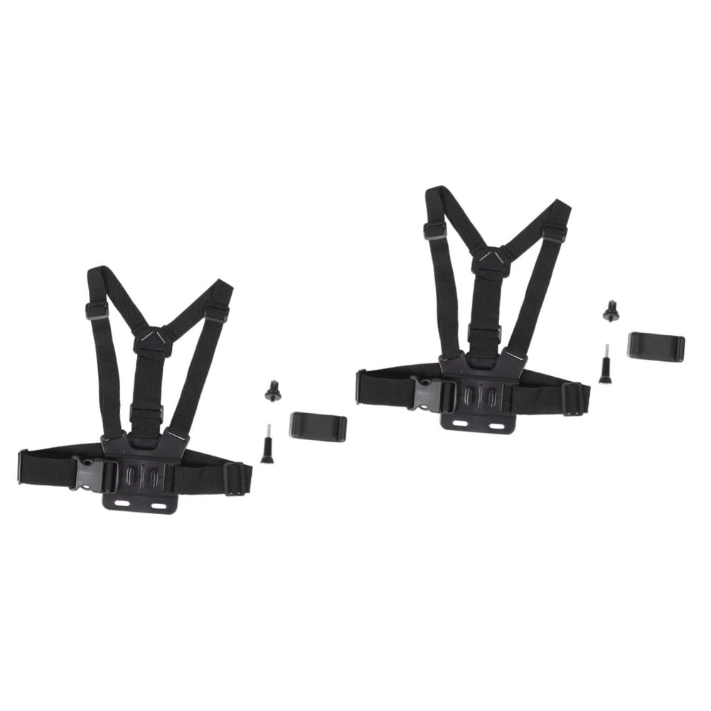 OSALADI 2sets Adjustable Camera Fixed Belt Chest Harness Camera Straps Running Vest Accessory for Outdoor Use