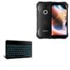 BoxWave Keyboard Compatible with Doogee S61 Pro - SlimKeys Bluetooth Keyboard - with Backlight, Portable Slim LED 7 Colors - Jet Black view 1