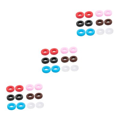 GLEAVI 36sets Silicone Skid Glasses Sleeves Round Shape Retainers for Eyewear Fit Glasses and Sunglasses Comfortable Non- Mixed Colors
