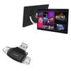 BoxWave Smart Gadget Compatible with Allview Viva Home - AllReader SD Card Reader, microSD Card Reader SD Compact USB - Jet Black view 1