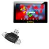 BoxWave Smart Gadget Compatible with Linsay F10XIPSBKCOP (10 in) - AllReader SD Card Reader, microSD Card Reader SD Compact USB - Jet Black view 1