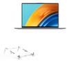 BoxWave Stand and Mount Compatible with Huawei MateBook D 16 (16 in) - Pocket Aluminum Stand 3-in-1, Portable Multi Angle Viewing Riser - Metallic Silver view 1