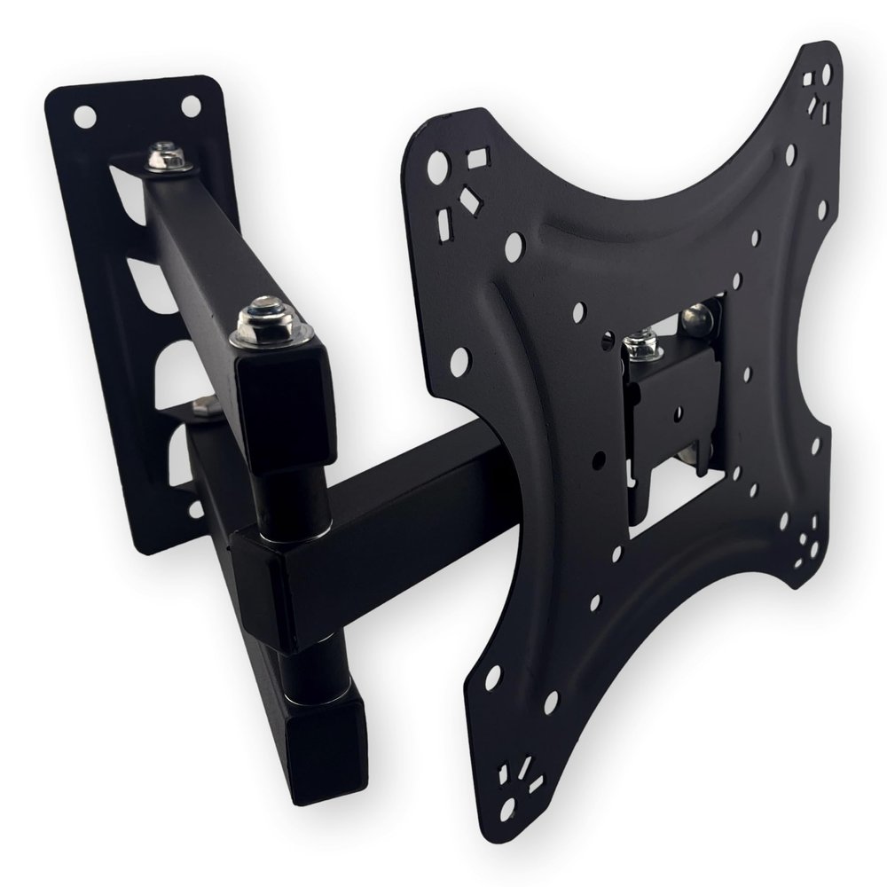 Watchman WM-S2 Model X-200 Black TV Monitor CCTV Wall Mount Bracket, Black; Fits Most 17" to 42" Flat Panel TVs and Monitors; VESA 200; Load Capacity 44 Pounds; Tilt: +- 15 Degrees