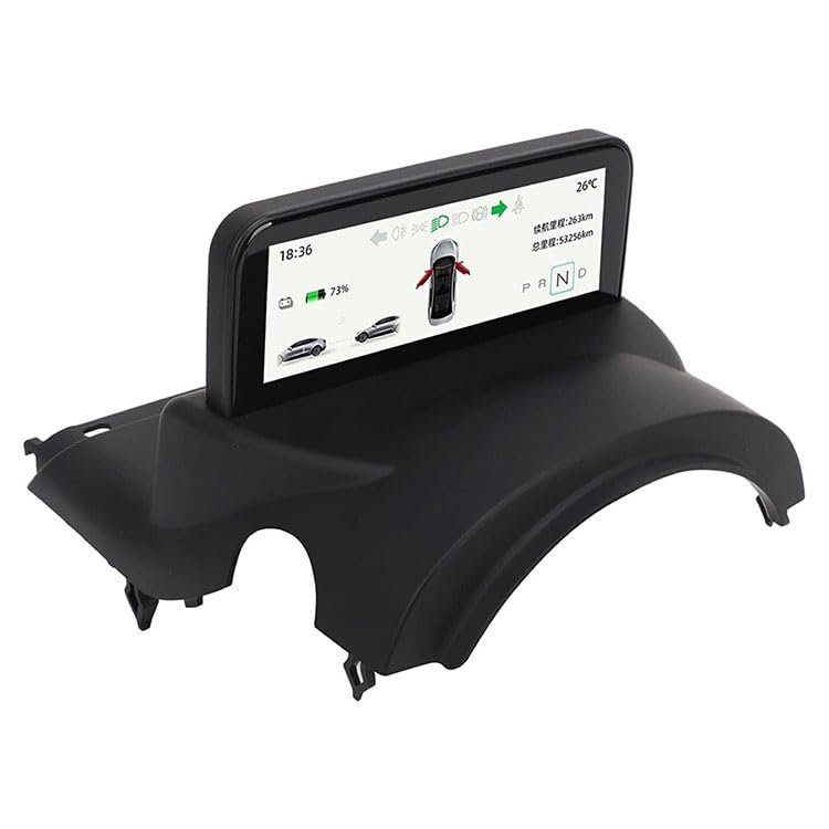 Tesla Head Up Display Digital Virtual Cockpit for Model Y/3 Tesla Ultra Mini Screen Display Embedded Design HUD Speedometer Car Dashboard Panel LCD Screen (AMD CPU)