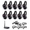 AYVVPII Professional Silent Disco LED Wireless Headphones and RF LED Silent Disco Earphones for iPod MP3 DJ Music Pary Club (10 Headphone + 1 Transmitter) view 1