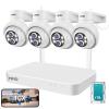 MMQ Auto Track &10x Hybrid Zoom Dual Lens WiFi Security Camera System, 4PCS Wireless Cameras Outdoor with 1T HDD,10CH Expandable 5MP NVR, PTZ 2-Way Audio,Color Night Vision, Compatible with Alexa view 1