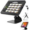 Beelta Tablet POS Stand for Desk, Heavy Metal, Flip Lockable Rotate Swivel - Compatible with 10.9" iPad 10th, Pro 11" 1 2 3 4, Air 4 5, Air 11", iPad 11"(A16) - BSC401BA