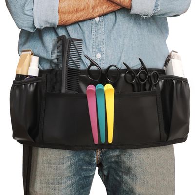 ZIORS Hair Stylist Apron Hair Cutting Apron Hairstylist Waist Belt Hipster Salon Belt Half Waist Apron for Salons Hairdressing Tools Storage Holster with Belts Hairdresser Apron for Cosmetology