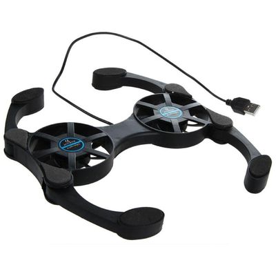 yungluner Laptop Cooling Base Foldable Laptop Notebook Cooler Cooling Pad Ergonomic Ventilated with Fans Fits 11-18 Inches Notebook Cooling Base