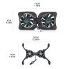yungluner Laptop Cooling Base Foldable Laptop Notebook Cooler Cooling Pad Ergonomic Ventilated with Fans Fits 11-18 Inches Notebook Cooling Base view 2