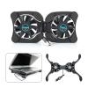 yungluner Laptop Cooling Base Foldable Laptop Notebook Cooler Cooling Pad Ergonomic Ventilated with Fans Fits 11-18 Inches Notebook Cooling Base view 4