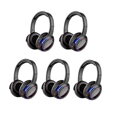 AYVVPII Professional Silent Disco LED Wireless Headphones and RF LED Silent Disco Earphones for iPod MP3 DJ Music Pary Club (20 led Headphone + 1 Transmitter)