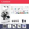 DESHVA Binocular Microscope Profesional, Laboratory Equipment, 30000x,4*Objective/4*Eyepiece, with Display, Vernier Caliper, Research Set, for Teaching and Research-12000X view 2