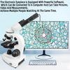 DESHVA Binocular Microscope Profesional, Laboratory Equipment, 30000x,4*Objective/4*Eyepiece, with Display, Vernier Caliper, Research Set, for Teaching and Research-12000X view 4