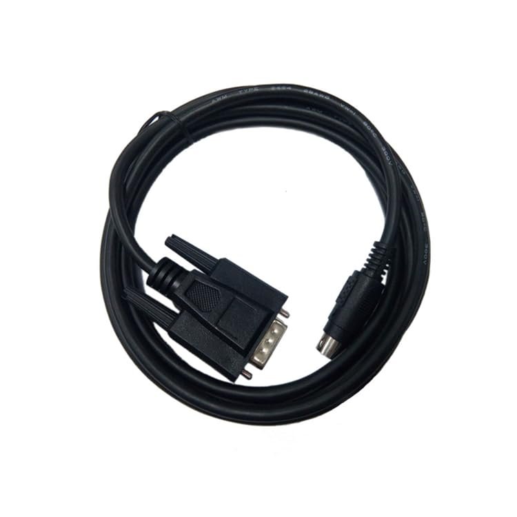Applicable to GT01-C30R4-8P PLC Communication Cable Touch Screen GT11 GT15 Series Connections FX Series Connection Cable Black : 5 Meters