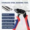 iCrimp One-Handed Stainless Steel Zip Tie Gun with 100pcs 11.8" Metal Cable Ties and Release Tool, WCT-319 view 2