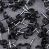 UKCOCO 100pcs Black Plastic Cable Clips for Cord Organization Wall Fasteners for Home to Install Wire Fixers for Power Cords and Phone Lines view 3