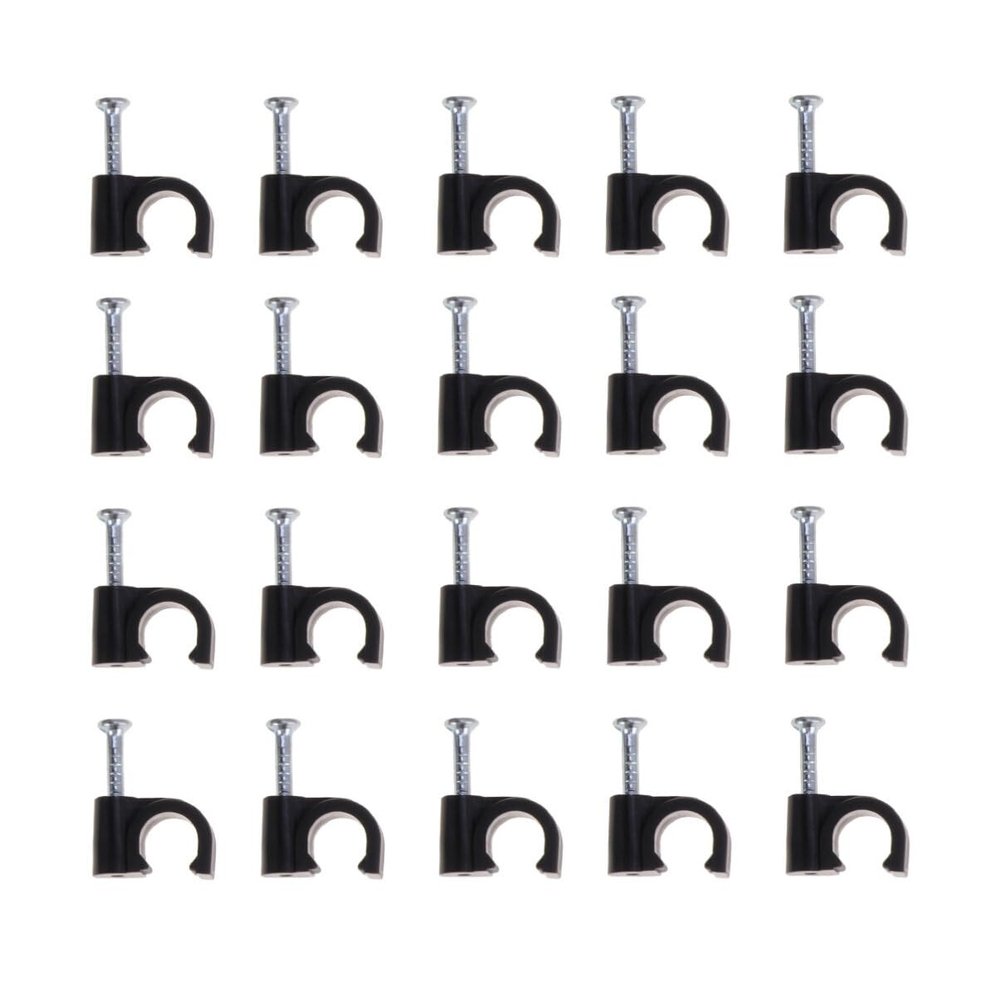 UKCOCO Electrical Cord Management 100pcs 5mm Cable Clips Mini Cable Winder for Cord Organizer