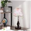 VAKUUM Retro Desk Accessories Lace Fabric Antique Chandelier Flower Lamp Shade Chandelier Shades Cloth Lampshade Delicate Lampshade Desktop Lamp Shade Lamp Shades Scallop Rose Clip/106 view 2