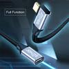 NFHK Left Right Angled USB-C USB 3.1 Type C Male to Female Extension Data Cable 10Gbps 100W with Sleeve for Laptop 300cm view 3