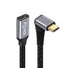 NFHK Up Down Angled USB-C USB 3.1 Type C Male to Female Extension Data Cable 10Gbps 100W with Sleeve for Laptop 200CM view 1