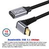NFHK Up Down Angled USB-C USB 3.1 Type C Male to Female Extension Data Cable 10Gbps 100W with Sleeve for Laptop 200CM view 2