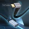 NFHK Up Down Angled USB-C USB 3.1 Type C Male to Female Extension Data Cable 10Gbps 100W with Sleeve for Laptop 200CM view 3