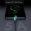 NFHK Up Down Angled USB-C USB 3.1 Type C Male to Female Extension Data Cable 10Gbps 100W with Sleeve for Laptop 200CM view 4