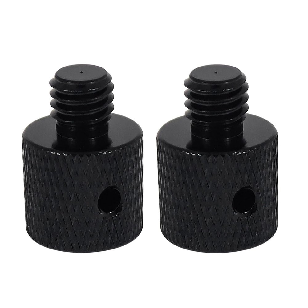 FEICHAO 2pcs Screw Adapter 1/4-20 Female to M5 M6 M8 M10 Male Screw with Reinforcement Side Hole for Tripod Camera Gimbal Accessories (1/4-20 to M8-1.25 * 7)