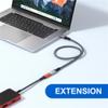 NFHK USB-C USB 3.1 Type-C Male to Female Extension Data Cable 10Gbps 100W with Sleeve for Laptop Phone 50cm view 2