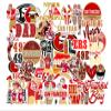 38 PCS of American Football Stickers for Water Bottle, Laptop, Bicycle, Computer, Motorcycle, Travel Case, Car Decal Decoration Sticker view 1