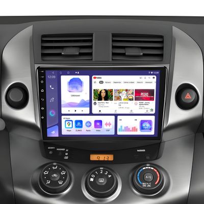 4+64G Android 13 Car Radio for Toyota RAV4 2007-2011, 9'' Touch Screen Car Stereo with Carplay Android Auto, GPS Navigation, Bluetooth, WiFi, FM Radio and Backup Camera