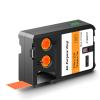 KCMYTONER 50 Pack Compatible for Dymo 1868767 3/4" x 23 ft (19mm x 7m) Black on Orange All-Purpose Vinyl Labels Replacement for Rhino XTL-300 XTL-500 Label Makers view 1