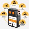 KCMYTONER 50 Pack Compatible for Dymo 1868767 3/4" x 23 ft (19mm x 7m) Black on Orange All-Purpose Vinyl Labels Replacement for Rhino XTL-300 XTL-500 Label Makers view 4