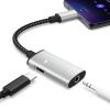 2-in-1 USB C to 3.5mm Headphone Audio Adapter Compatible with iPhone 16, 15, 16/15 Pro, 16/15 Pro Max, 16/15 Plus, Galaxy S24 S23 S22 S21 with PD 60W USB C Fast Charging and Stereo Headphone Jack