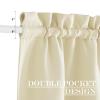 NICETOWN Light Beige Blackout Door Curtains for Front Door Glass Window view 3