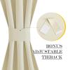 NICETOWN Light Beige Blackout Door Curtains for Front Door Glass Window view 4